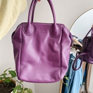 beck purple leather purse
